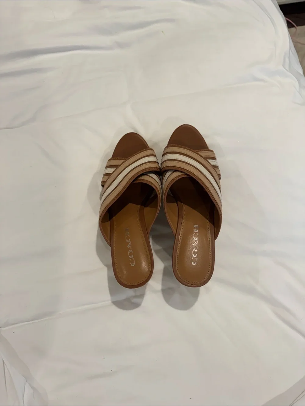 Coach leather slide